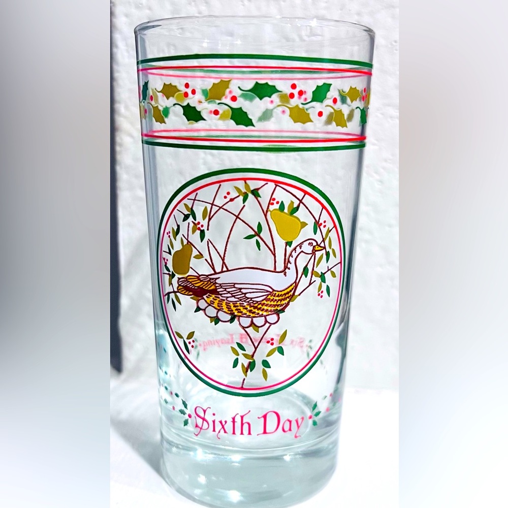 12 Days of Christmas glass